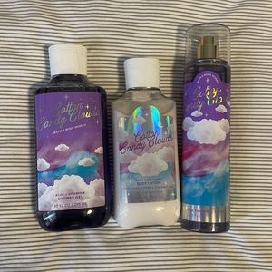 bath & body works cotton candy clouds bundle